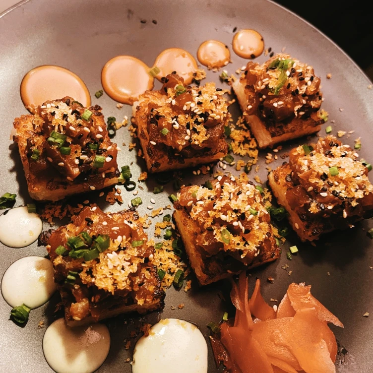 fried tofu with sauce